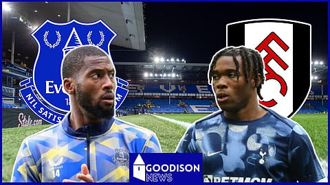 Destiny Udogie sends message to Beto after Everton v Fulham. Credit: Imago