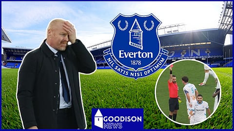 Neal Maupay embarrasses himself away from Everton. Credit: @DAZN_FR via X