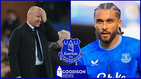 Dominic Calvert-Lewin and Sean Dyche at Everton. Credit: Imago