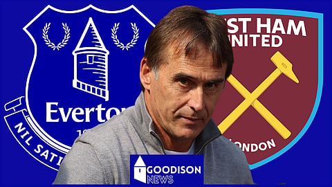 Julen Lopetegui is under pressure at West Ham ahead of Everton. [Credit: Imago]