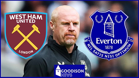 Sean Dyche could make three changes to his Everton side against West Ham. (Credit: Imago)