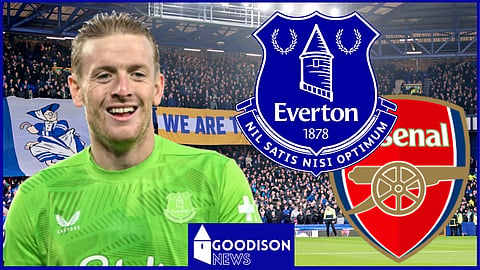 Jordan Pickford was targeted by Arsenal fans v Everton [Credit: Imago]