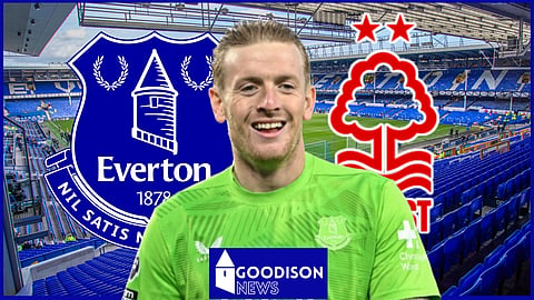 Jordan Pickford received the ultimate accolade at Everton before the loss to Nottingham Forest [Credit: Imago]