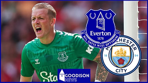 Jordan Pickford denied Erling Haaland from the spot for Everton at Man City