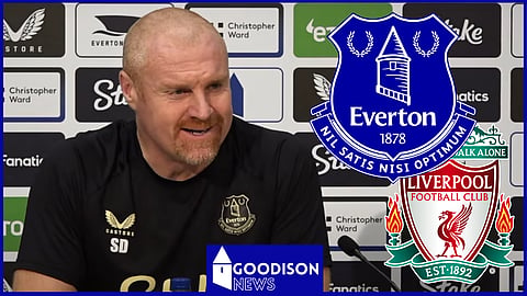 Sean Dyche wowed a reporter in his Everton pre-match press conference for the Liverpool clash [Credit: Everton FC on YouTube]
