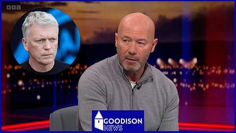 Alan Shearer discusses David Moyes return to Everton (Credit: BBC Iplayer/Imago)