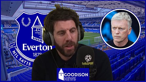 Andy Goldstein delivers David Moyes verdict at Everton. (Credit - Imago/talkSPORT on YouTube)