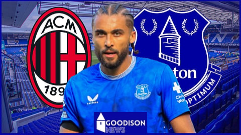 AC Milan eye "big effort" to Dominic Calvert-Lewin from Everton. (Credit - Imago)