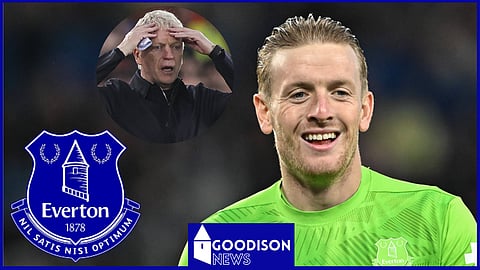 Everton manager David Moyes and Jordan Pickford (Credit: Imago).