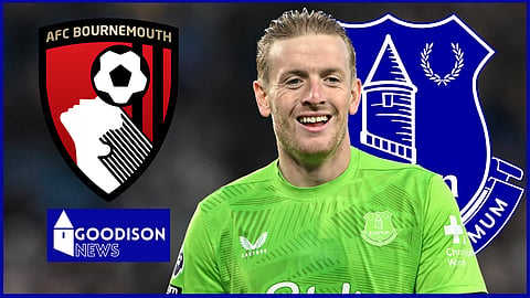 Everton goalkeeper Jordan Pickford shone against Bournemouth (credit: Imago)