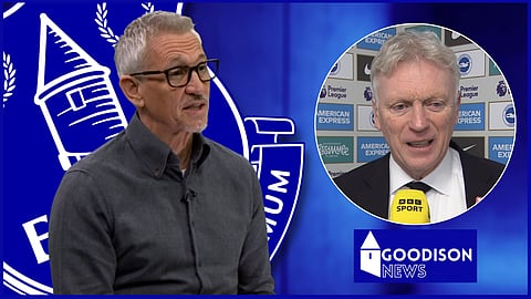 Gary Lineker spoke to David Moyes after Everton v Brighton [credit: Match of the Day]
