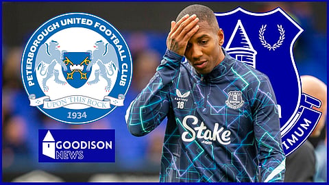 Everton defender Ashley Young came on against Peterborough United (credit: Imago)