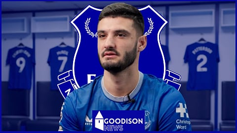 Everton striker Armando Broja. (Credit: Everton Football Club on YouTube)
