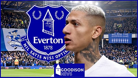 Richarlison sends a message to the Everton supporters [Credit: Imago]