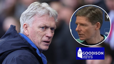 David Moyes and Oliver Glasner will go head-to-head when Everton visit Crystal Palace. Credit: Imago / Crystal Palace YouTube
