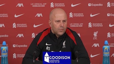 Arne Slot shared his thoughts on Everton [Credit: Liverpool FC via YouTube].