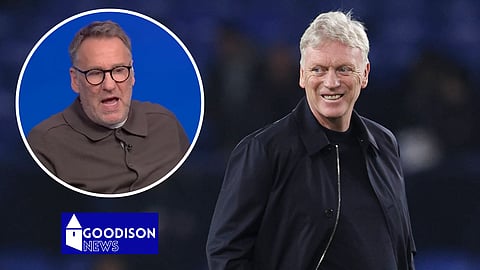 Everton manager David Moyes and Paul Merson [Credit: Imago].