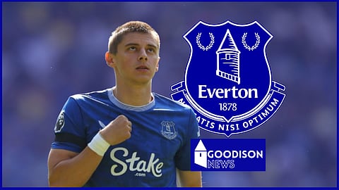 Everton defender Vitalii Mykolenko. (Credit: Imago)