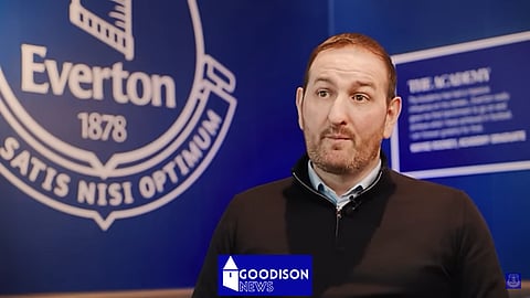 Kevin Thelwell has opened up about Everton's transfer window. (Credit: Everton FC on YouTube)