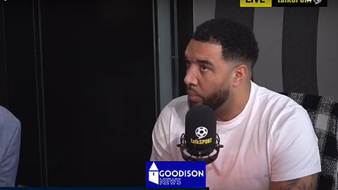 Troy Deeney has made an Everton legend claim. (Credit: talkSPORT YouTube)