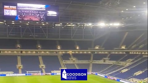 Everton Stadium in use for the first time [Credit: @joe_thomas18 on X]