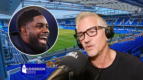 Micah Richards and Gary Lineker discussed Everton [Credit: Imago, the Rest Is Football]