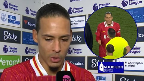 Virgil van Dijk spoke after Everton 2-2 Liverpool [Credit: TNT Sports]