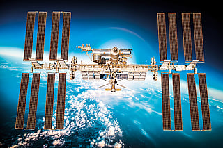 A view of the International Space Station. Space-based data centres promise enhanced global coverage by operating directly in orbit, leveraging solar power and advanced cooling to overcome Earth constraints.
