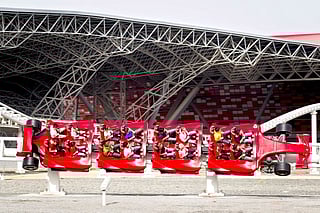 Everyone on board at the Ferrari World, Abu Dhabi. 