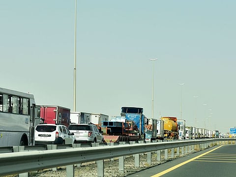 As part of the new regulations, Abu Dhabi Mobility designated Al Fayah-Seih Shuaib Road (E75) and Al Haffar Road as alternative routes for heavy vehicles.