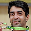 Bronze medal winner Abhinav Bindra poses during the presentation ceremony of the 10m air rifle individual event at the Ongnyeon International Shooting Range at the 17th Asian Games at Incheon, South Korea on Tuesday.