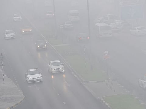 Fog and mist causes low visibility in Abu Dhabi. Photo for illustrative purposes.