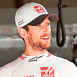 Haas driver Romain Grosjean of France prepares in his team’s garage for the Chinese Grand Prix at Shanghai.