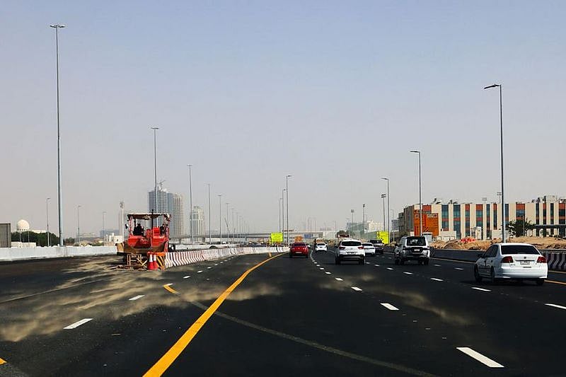 Strong winds, dust storm across the UAE.