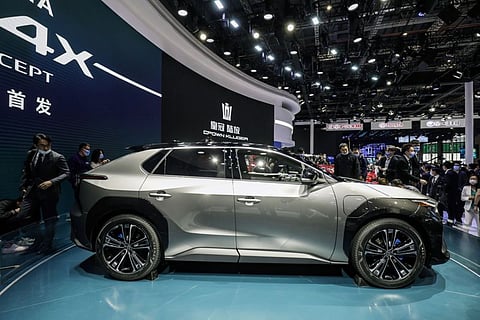 Toyota BZ4X: The bZ4X electric SUV is the first model of Toyota's recently-announced “bZ” series, which stands for “beyond zero,” or cars that exceed being “just zero-emission.” The bZ4X, set to go on sale globally by mid-2022, features a distinctive yolk that eliminates the need to change grip when steering and a system that charges the car's battery using solar power when it's stationary.