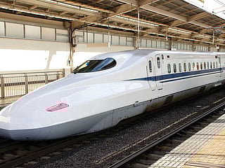 The Mumbai–Ahmedabad bullet train project, being developed using Japanese Shinkansen technology, will have a design speed of 320 kmph and is expected to operate at around 300 kmph. Illustrative image.
