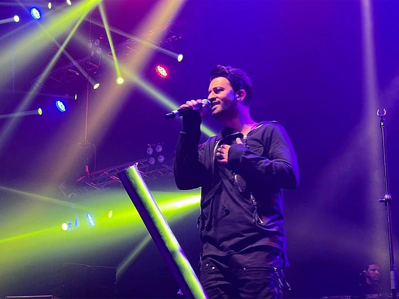 Atif Aslam performs at Etihad arena