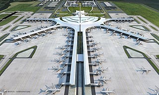 An artist's rendering of Manila's second international airport, planned in Bulacan, north of the Philippine capital. It is planned to have a mass rail system link to ensure easy connectivity.