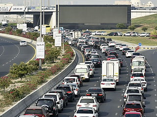 Heavy congestion builds from Sharjah into Dubai as commuters face another busy morning.