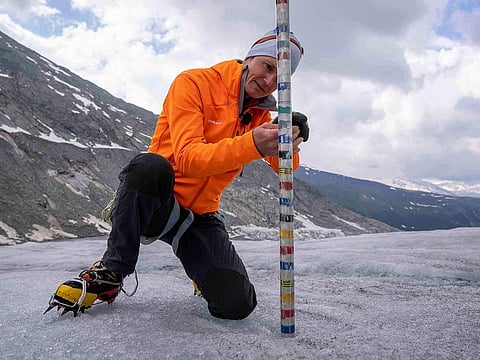 There are multiple lines of evidence — temperature data, ice melt rates, and sea level rise — which all independently confirm that Earth is warming. They are also supported by rigorous data from reputable scientific institutions. Photo shows melting of several meters measured in southern Valais (region) and the Engadin valley at a level above 3,200 meters (10,500 feet), an altitude at which glaciers had until recently preserved their equilibrium.