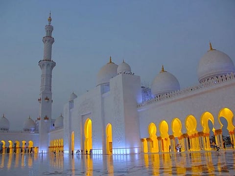 The Sheikh Zayed Grand Mosque in Abu Dhabi