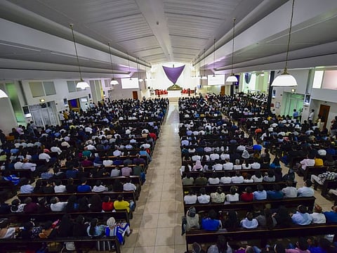 Christians observe holy week at St. Mary's Catholic Church in Dubai