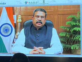 Dharmendra Pradhan addressed the audience in a recorded message 