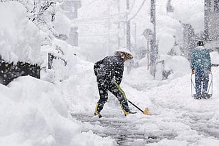 The powerful weather system brought heavy snow to Japan’s northern coastal areas since Saturday, with snow piling up more than 2 meters (6.5 feet) in parts of Niigata, Yamagata and Aomori prefectures.