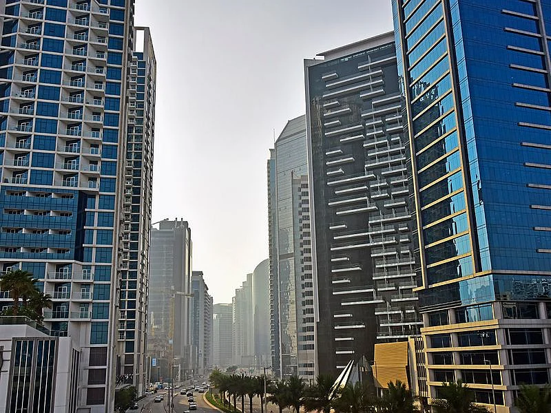 Stock Business bay towers in Dubai