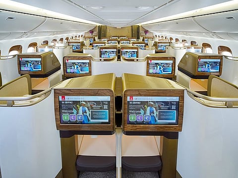 An Emirates 777 post the retrofit. To date, 76 aircraft have undergone refurbishment