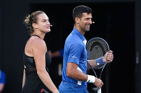 Sabalenka and Novak Djokovic 