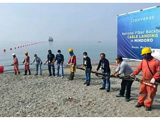 Fiber-optic cable landing in the Philippines. It forms part of the multi-billion National Fiber Backbone Project that aims to bring high-speed internet to the country of 119 million people. 