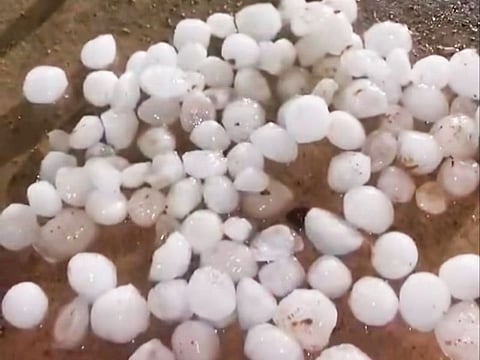 Hail in Al Ain
