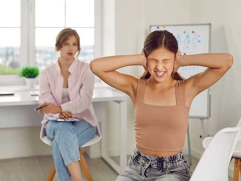 Teenager annoyed with her mother